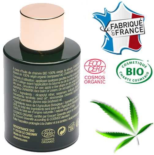 Sérum huile de chanvre bio – hydratation apaisante pour peau sensible