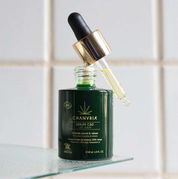Sérum CBD huile de chanvre bio CHANVRIA – peau apaisée, éclat naturel