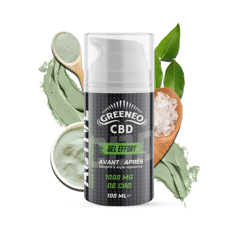 Gel effort CBD Greeneo – récupération musculaire rapide et naturelle