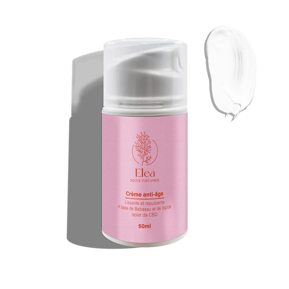 Crème anti-âge CBD ELEA – jeunesse visiblement retrouvée, effet liftant