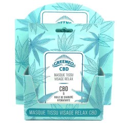 Masque tissu CBD relaxant visage – éclat, hydratation et apaisement