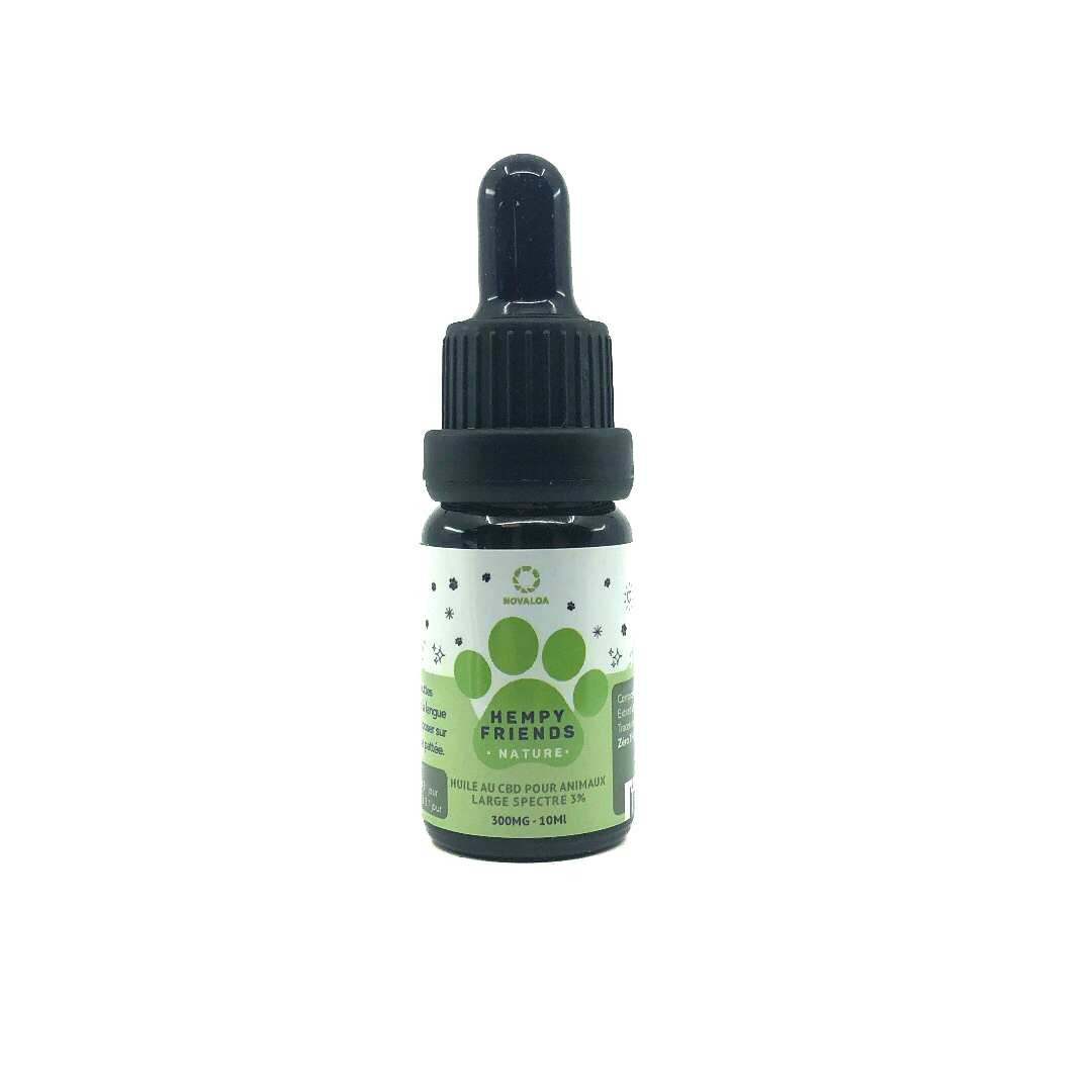 Huile CBD animaux NOVALOA 10ml – bien-être naturel garanti