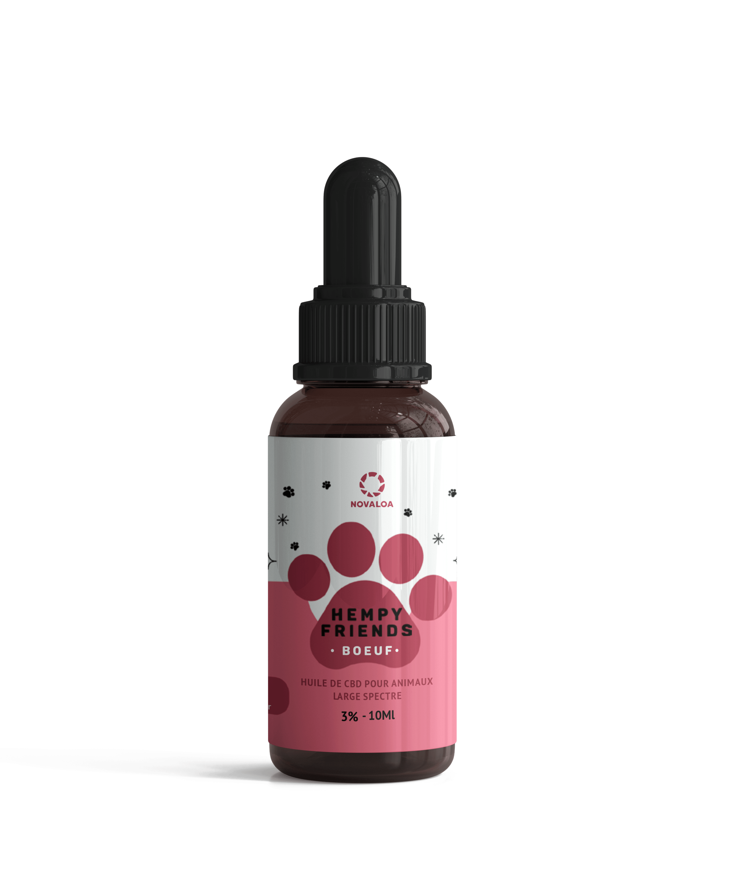 Huile CBD animaux 3% bœuf – bien-être naturel et appétence assured