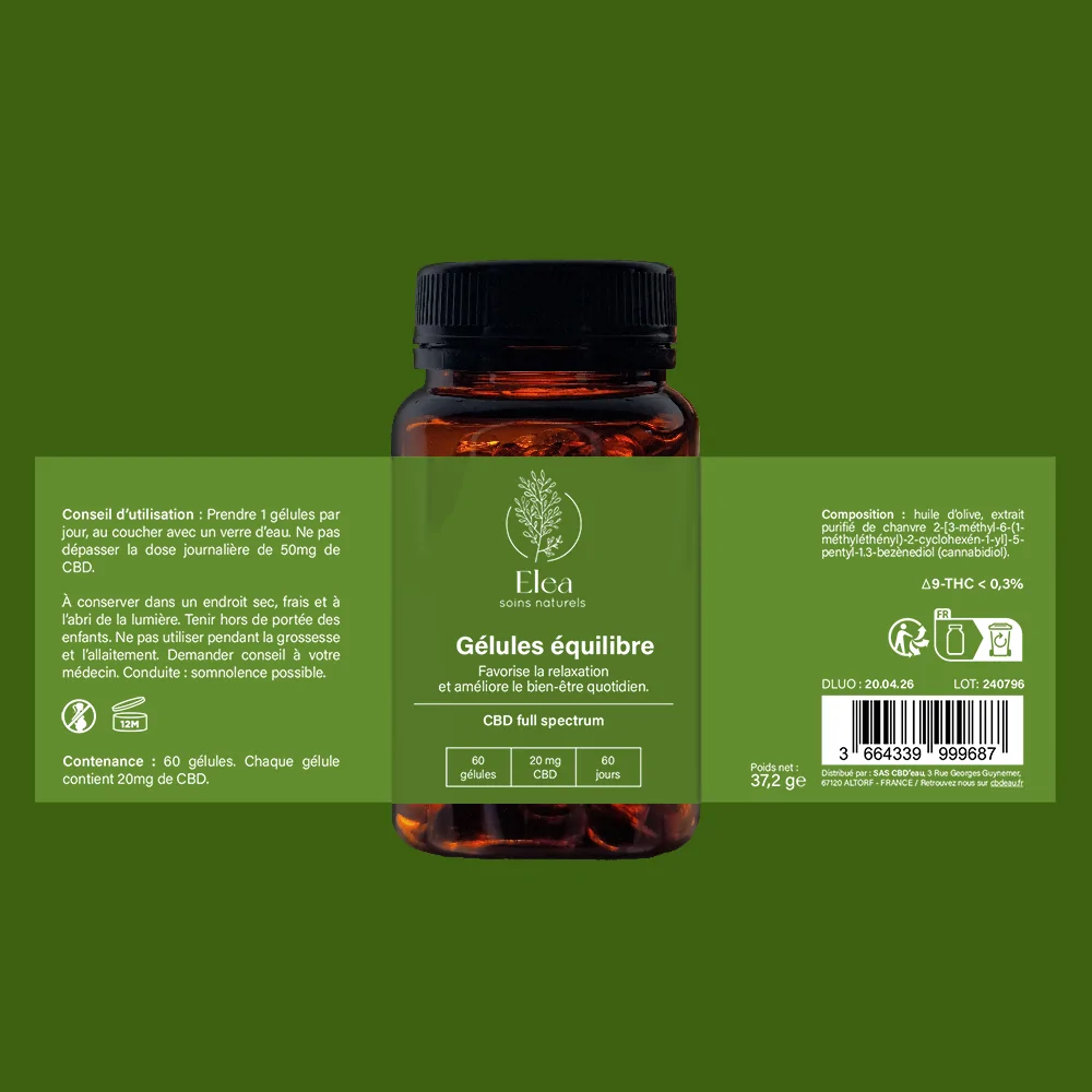 Gélules CBD Équilibre | Bien-être Naturel et Relaxation