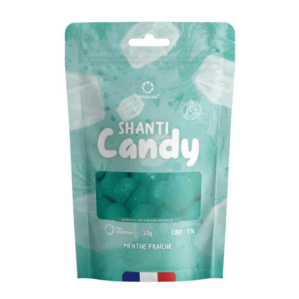 Bonbons CBD Menthe Fraîche NOVALOA - Relaxation et Goût Intense