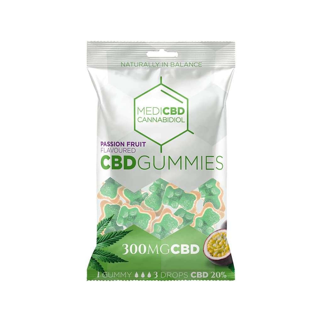Oursons CBD fruit de la passion – 300 mg de CBD – Bonbons gourmands