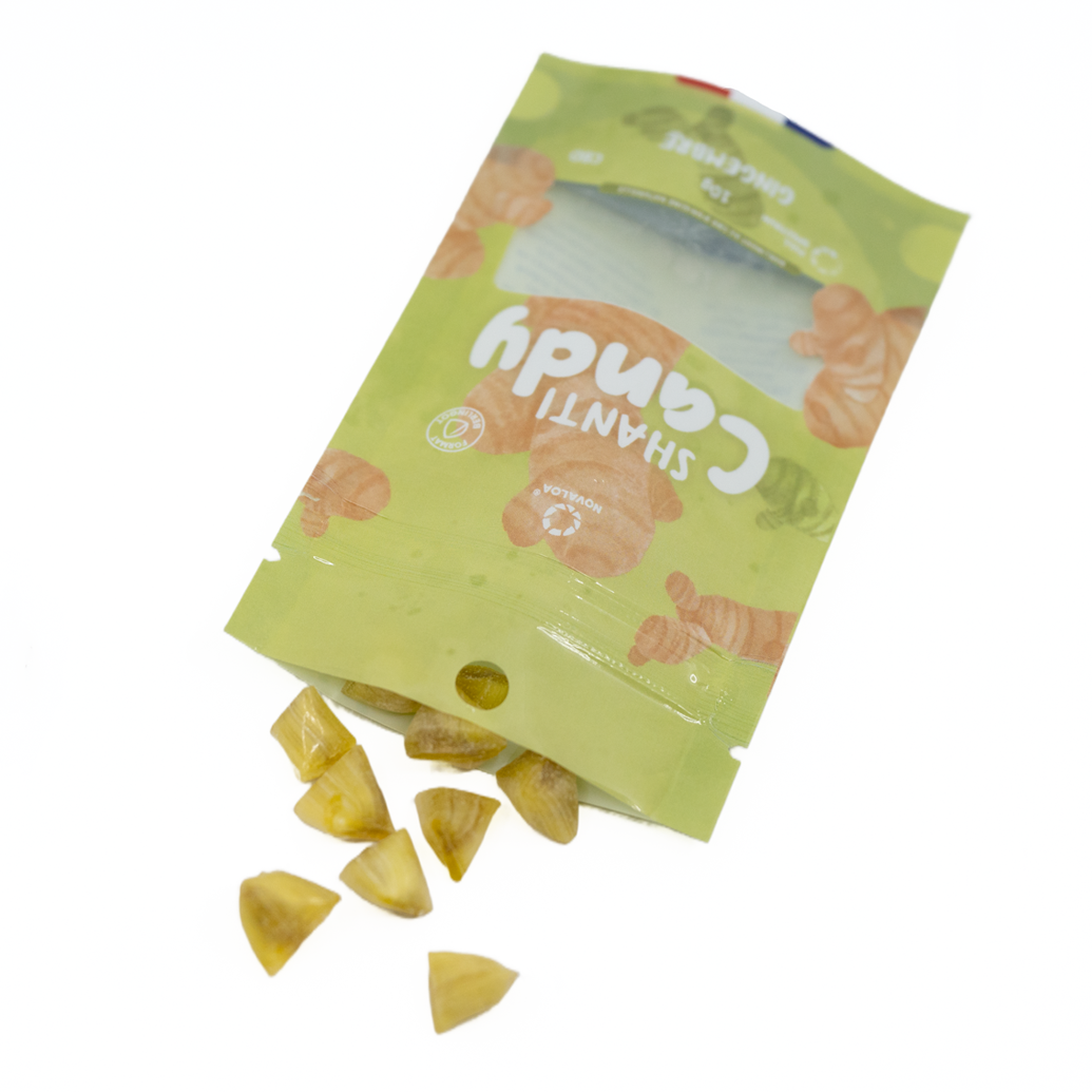 PASSION GINGEMBRE – Bonbons CBD goût gingembre, 750 mg, sans sucre