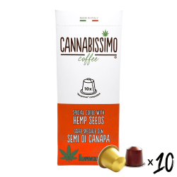 Café aux graines de chanvre Cannabissimo – Capsules, Grains et Moulu