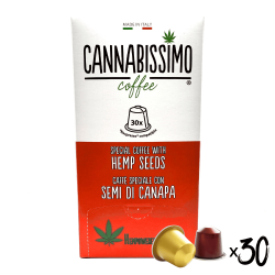 Café aux graines de chanvre Cannabissimo – Capsules, Grains et Moulu