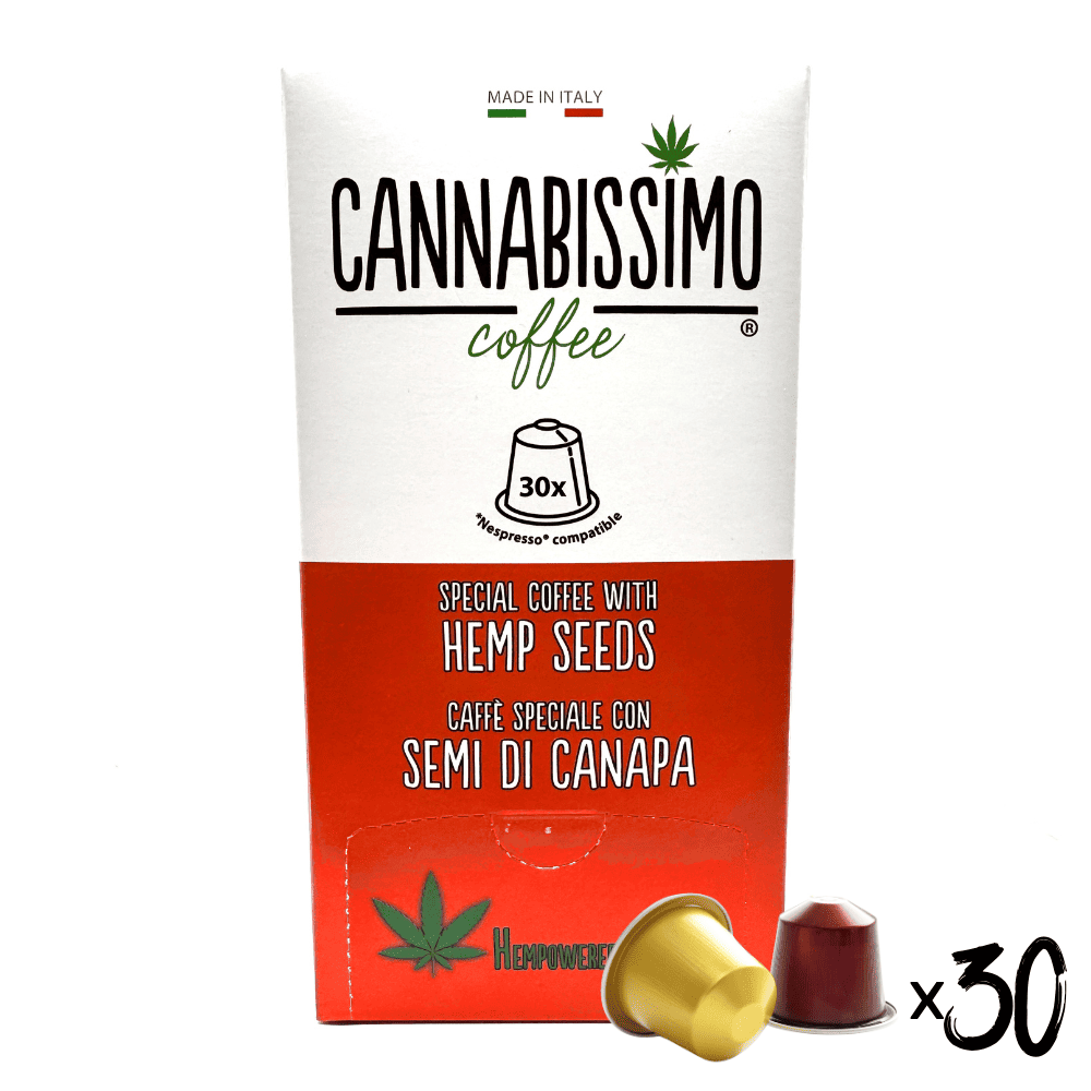 Café aux graines de chanvre Cannabissimo – Capsules, Grains et Moulu
