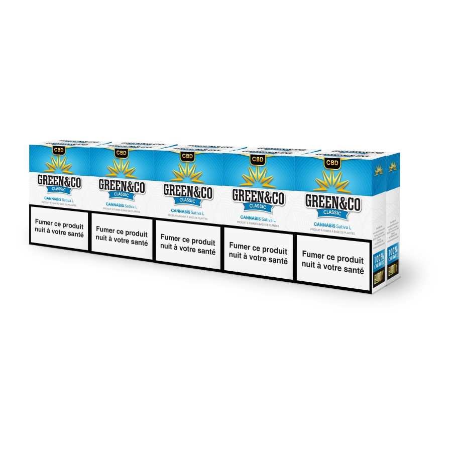 Cigarettes CBD Green&Co Classic – Pre-rolls 100% naturel