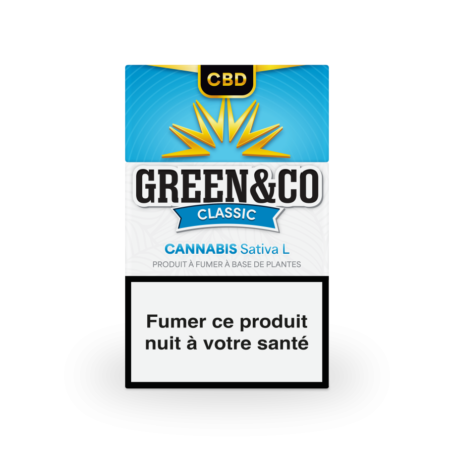 Cigarettes CBD Green&Co Classic – Pre-rolls 100% naturel