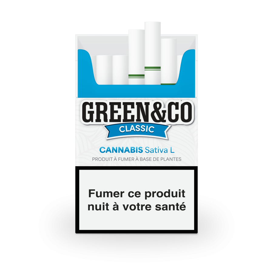 Cigarettes CBD Green&Co Classic – Pre-rolls 100% naturel