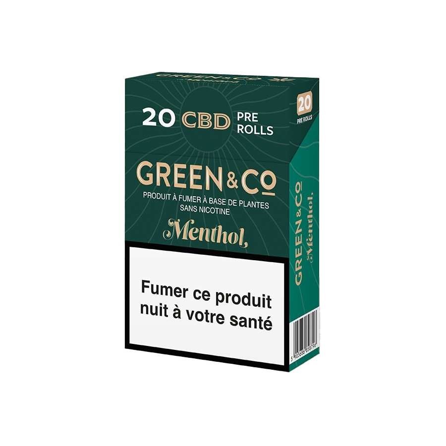 Cigarettes CBD Menthol Green&Co – Alternative Naturelle au Tabac