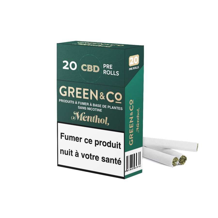 Cigarettes CBD Menthol Green&Co – Alternative Naturelle au Tabac
