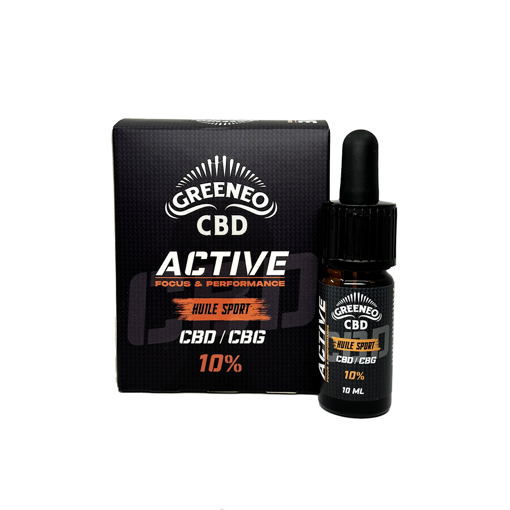 Huile Sport CBD+CBG 10% - Récupération & Bien-être