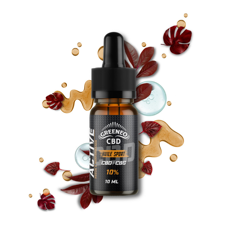 Huile Sport CBD+CBG 10% - Récupération & Bien-être