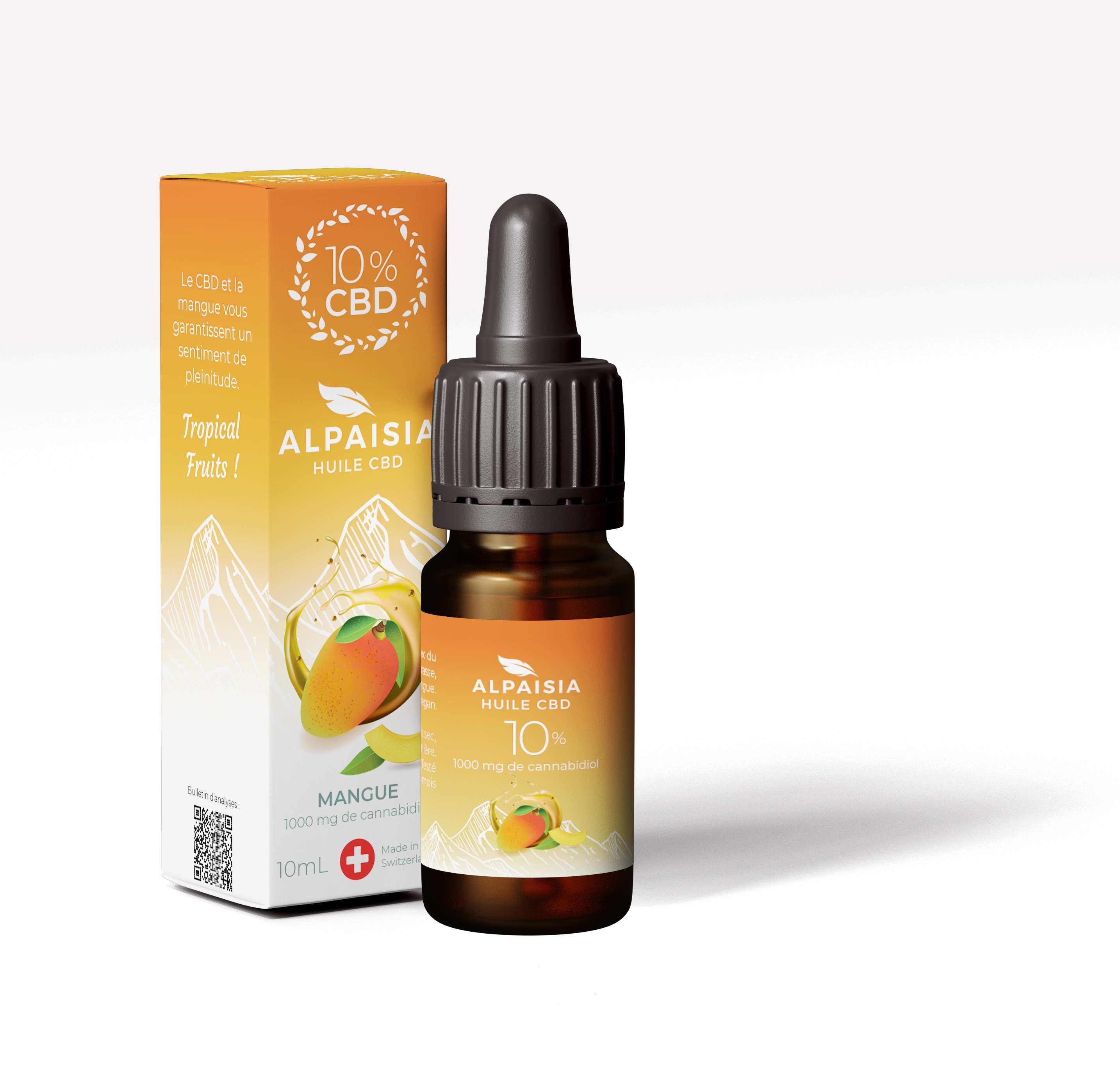 Huile CBD 10% Mangue Broad Spectrum – Relaxation naturelle