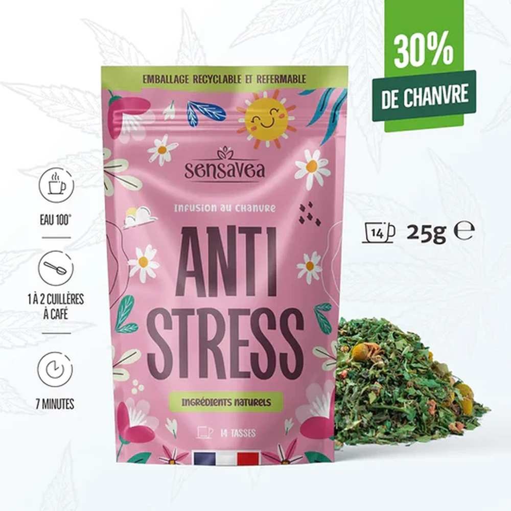 Infusion Bio Chanvre Anti-Stress – Pause Détente et Bien-Être