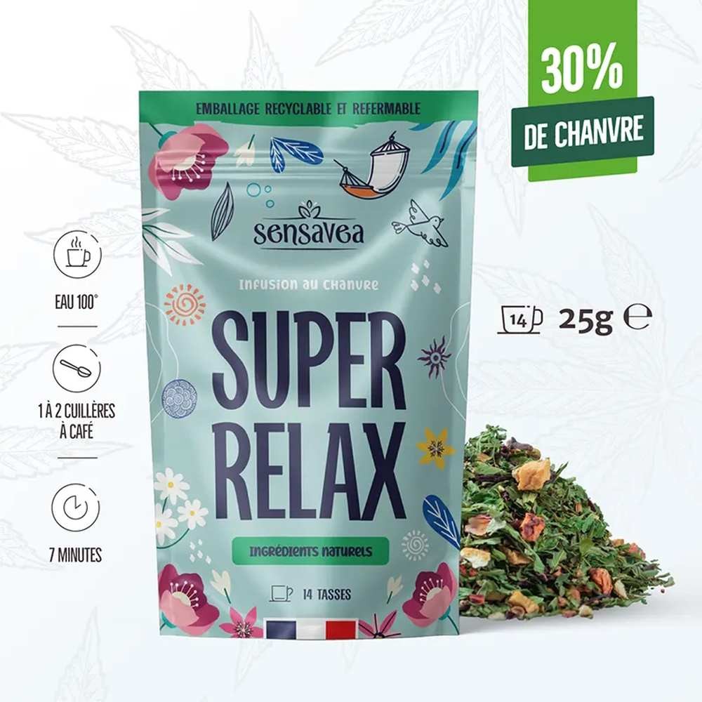 Infusion CBD Super Relax – Pause Bien-être Bio