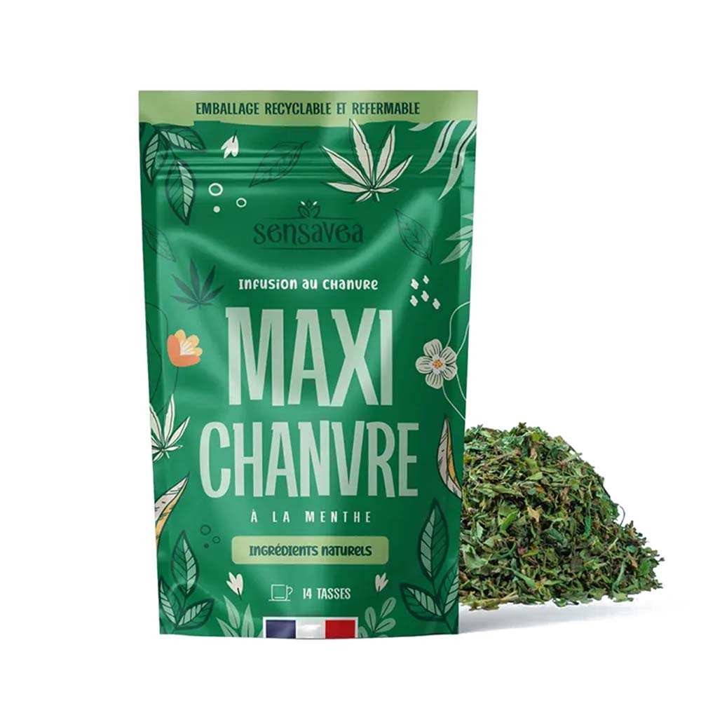 Infusion CBD chanvre menthe bio – Tisane relaxante SENSAVEA