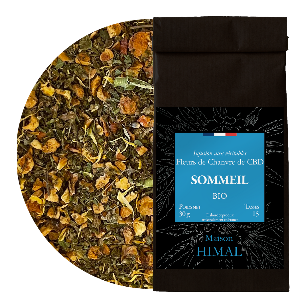 Tisane CBD bio sommeil vrac – relaxation naturelle et nuits paisibles