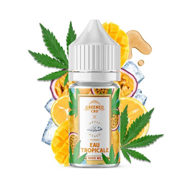 E-liquide CBD eau tropicale Greeneo – relaxation fruitée sans nicotine